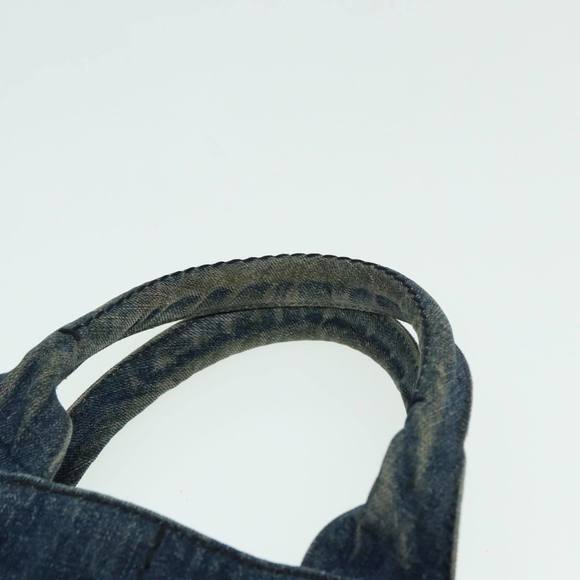 PRADA Canapa MM Hand Bag Denim Blue Auth hk1389 - Picture 14 of 16